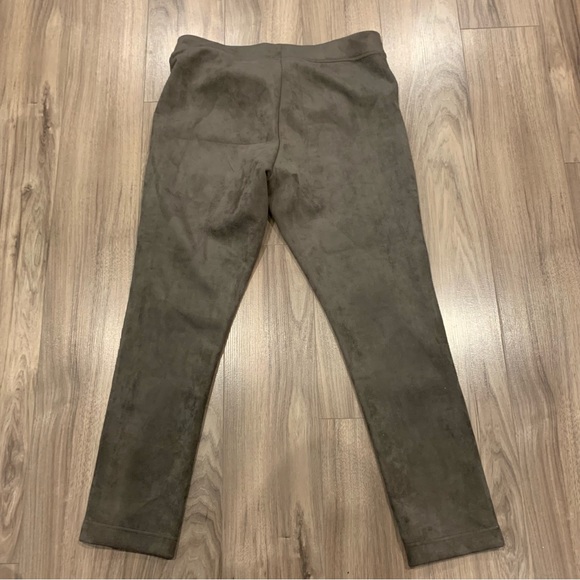 Andrew Marc Faux Suede Pull-On Pants Leggings Taupe - Picture 7 of 7